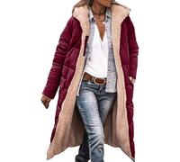Genérico Plumas Chaqueta Mujer Ligeros Largos Abrigos Acolchada Plumífero Ultraligera Invierno Jacket con Capucha Ligera Manga Larga Chaquetas Puffer Coat amaño Grande Viento Parker Grueso (01,M)