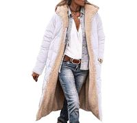 Genérico Plumas Chaqueta Mujer Ligeros Largos Abrigos Acolchada Plumífero Ultraligera Invierno Jacket con Capucha Ligera Manga Larga Chaquetas Puffer Coat amaño Grande Viento Parker Grueso (03,XXL)