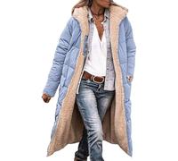 Genérico Plumas Chaqueta Mujer Ligeros Largos Abrigos Acolchada Plumífero Ultraligera Invierno Jacket con Capucha Ligera Manga Larga Chaquetas Puffer Coat amaño Grande Viento Parker Grueso (02,L)