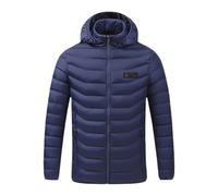 Genérico Plumas Hombre Invierno Plumon,Chaqueta con Capucha CáLida De Temperatura Constante con 11 Controles Y Tres Colores SóLidos para Hombre Chaqueta Informal Holgada De Tendencia Empresarial