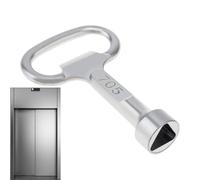 Genérico Plumbers Key, Cabinet Tool, 2.2x1.42x0.47in Triangle Wrench, Utility Spanner, Alloy Key, Multi-Purpose Function, Durable Metal Design for Elevator, Door, Tap, Water, Valve Access
