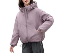 Genérico Plumifero Ultraligero Mujer Con Capucha,Abrigo De Invierno Con Capucha Para Mujer Largo Resistente CáLido TéRmico Y Aislante Con Bolsillos Para Clima FríO