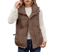 Genérico Plumifero Ultraligero Mujer Talla Grande,Chaleco De Invierno Ligero CáLido Sin Mangas Acolchado Alternativo De PlumóN Acogedor Con Forro Polar Y Aislante Para Clima FríO