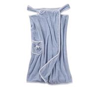 Genérico Plus Size Women's Wearable Shower Skirt Water Absorption Quick Drying Wearable Showers Towels Women Soft Friendly (Blue,One Size)