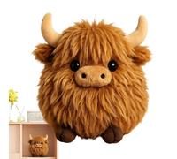 Genérico Plush Animal Highland Cow Dolls Soft Cute Stuffed Animal Pillow