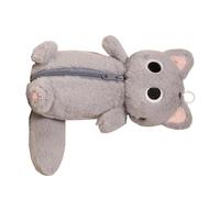 Genérico Plush Animal Pencil Case, Multifunctional Plush Animal Pouch, Cartoon Cat Pen, 13.78x7.87 Inches Soft Stationery Storage Bag for College, School, Adult, Teen Girl, Boy