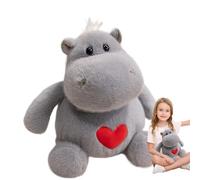 Genérico Plush Animals, Stuffed Hippo Ant, 35cm/13.78 Inches High Soft Hugging Pillow Toy, 23cm/9.06 Inch Long Collectible Cute Design 1 Piece, Gray, for Kids Girls Boys Women