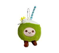 Generico Plush Bag Charm - Cartoon Tropical Fruit Bag Decoration Adorable Keyring Charm | Cute Accessory For Kids Adults, Perfect For Commuting, School, Travel, Birthday, Christmas Home Decor, verde