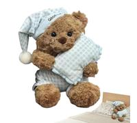 Genérico Plush Bear Companion Doll Plush 枕头睡衣小熊毛绒玩具公仔睡衣安抚小熊玩偶床上玩偶
