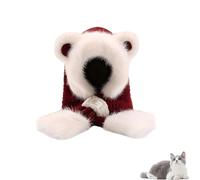 Genérico Plush Bear Ear Hooded Scarf, Hooded Scarf for Women Winter, Cute Animal Ears, Warm Cute Color-Block Hat (Beige)