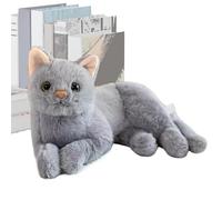 Generico Plush Cat - 12inch Soft Realistic Toy Throw Pillows | Cat Plushs 30cm 12inch Cute Soft For Home Office Dorm | Girls Kitten Plush Stuffed Doll | Car Sofa Nursery Birthday Holiday Party Favors