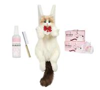 Genérico Plush Cat Backpack, Stuffed Animals Backpack With Adjustable Removable Shoulder Strap, Realistic Animal Shape Bag, Soft Lightweight For College Work Office Travel, Daily Trip Hiking Picnic