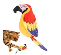 Generico Plush Chew Toy, Interactive Cat Supplies, 6.69x2.36 Inches, Adorable Chirping Bird, Red/Blue Soft Catnip Accessories, Kitten Teething Toy for Indoor and Outdoor