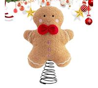 Genérico Plush Christmas Tree Topper - Gingerbread Man Ornament, decoración de la árbol de árboles, decoración Linda para exhibición estacional, Decorativo | Chimenea de casa Interior Ideal Mesa