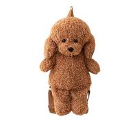 Genérico Plush Dog Bag | Velvet & PP Cotton, 13.8in Length | Cute Cartoon Puppy Backpack For Women, Girls | Soft Shoulder Purse, Novelty Bag