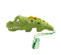 Genérico Plush Dog Toy, Crocodile-Shaped Stuffed Animal, Squeaky Pet Chew Toys, Soft Teething Companion, Realistic Plaything for Training Indoor Outdoor Home Park Activity with Pets, 7.87 Inches