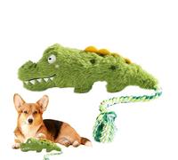 Genérico Plush Dog Toy, Crocodile Stuffed Chewer, Squeaky Animal with Soft Texture and Sturdy Build, Pet Plaything for Training Use, Indoor, Outdoor, Park, Home, Teething, Playtime, Pets