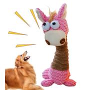 Genérico Plush Dog Toy, Giraffe Plush Toy, Soft Pet Chew, Interactive Squeak Doll for Puppies, Compact Teething Relief, Boredom Fun Tool Indoor, 8.66x4.72x2.36 Inches