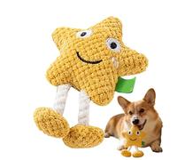 Genérico Plush Dog Toy - Star Shape Chew Durable | Interactive Puppy Toy Squeaky Washable | Puppies Small Medium Large Dogs Pet Lovers Home Outdoor Indoor Living Room, Boredom Relief