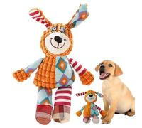 Genérico Plush Dog Toy, Stuffed Squeaky Pet Toy, Soft Durable Chew Toy, Built-In Squeaker for Engagement, Indoor Play for Dogs, 26x32cm/10.24x12.6 Inches, Multicolor, 1 Piece