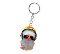 Genérico Plush Duck Keychain - Furry Backpack Accessory, Decorative Charm | Soft Cuddly Animal Keychain System, Fun Fashion Statement Kit With Men Women Kids Trendy Gift Ornament Collection