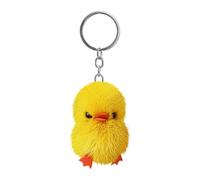 Genérico Plush Duck Keychain - Furry Backpack Accessory, Decorative Charm | Soft Cuddly Animal Keychain System, Fun Fashion Statement Kit With Men Women Kids Trendy Gift Ornament Collection