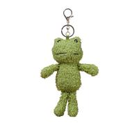 Genérico Plush Frog Keychain, Soft Stuffed Animal Pendant with Short Plush Material and PP Cotton Filling, Cute Bag Accessory for Kids Men Women Backpacks Goodie Bags School or Travel Use