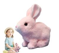 Genérico Plush Hopping Bunny | Plush Electric Jumping Toy Pretend Rabbit | 17x16.5x9cm Children and Adults Interactive Engaging Bunnny Companion Hopping Bunny with Sound For Living Room, Bedroom