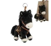 Genérico Plush Horse Keychain | 7.09In Soft Cute Stuffed Animal Keyring | Plush Horse Bag Charm Backpack Decoration for Handbag Purse Tote Valentine Birthday