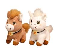 Genérico Plush Horse Toy - 7.87 Inch, Adorable Plashes Animal for Nursery, Cute Stuffed Doll with Big Eyes Girls Bedroom, Playroom, Classroom Bookshelf Display, Great Birthday, Christmas,