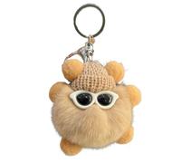 Genérico Plush Keychain - Anime Bag Charm, Cute Animal Pendant | 3.94x2.76x0.79 inches Soft Stuffed Key Accessory | Mini Plush Backpack Decoration, Kawaii Keyring Gift Collection