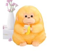 Genérico Plush Monkey Toy - 11.8 Inch Soft Cuddly Doll, Banana Holding Animal Figure, for Kids, or Collectors | Sofa Bedroom Playroom Bedside Table Nursery Birthday Celebration
