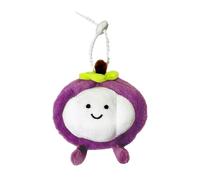 Genérico Plush Pendant |Distinctive Mangosteen Keychain Pendant Decor - Comfortable To Touch Fruit Stuffed Doll Ornament - For Kids Adults On Backpack Purse During Commuting School Travel Birthday
