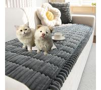 Genérico Plush Pet Couch Cover,Non-Slip Washable Couch Covers for Pets,Ultra-Soft Quilted Fluffy Plush Sofa Protector with Waterproof Lining, Suitable for Dogs and Cats (Khaki,27 * 83in)