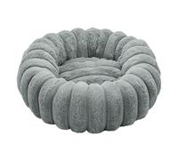 Genérico Plush Round Pet Bed, Easy To Clean & Maintain, 40x40x15cm, Round Cat Bed Kitten Beds, Gray Donut Small Cats, Supportive & Comfortable Design, For Home,Travel