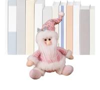 Genérico Plush Santa Claus - Pink Christmas Figure Ornament | Soft Doll Pendant for Windowsill Table Garden Yard Mantel Shelf Bookshelf Nightstand Desk Home Holiday Decoration Display