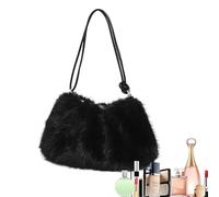 Genérico Plush Shoulder Bag - Tote Bag | Plush Underarm Bags with Large Capacity | Multipurpose Underarm Bags | Portable Satchel Bâg for Commuting | Winter Furry Bâg Women's | Handheld Shoulder Bâgs