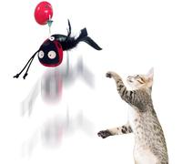 Genérico Plush Squeaking Pet Toy - Cat Toys Catnip | Cat Enrichment Toys Squeaky Plush Doll | Touch Activated Retractable Cord Pet Supplies Indoor Games for Kitten Kitty Boredom Exercise Play