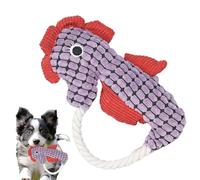 Genérico Plush Squeaky Dog Toys, Durable Sea Animal Chewing Plush, Interactive Cotton Rope Pet Toy, Entertaining Crinkle Paper Stuffed Doll For Medium and Large Aggressive Chewers