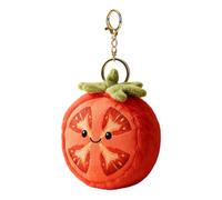 Genérico Plush Tomato Charm - Cute Keychain For Bags | Adorable Soft Fruit Pendant, Lightweight Decorative Accessory For Backpacks, Purses Wallets Suitcases Travel School Office, and Everyday Fun