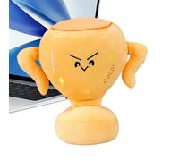 Genérico Plush Trophy, Cartoon Stuffed Pillow, 7.87 Inches Yellow Soft Comforting Companion, Funny Award-Themed Design, Decorative Gift, Plush Doll for Kids Boys Girls Room Display, Home Sofa Bed