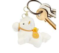 Genérico Plushy Keychain - Horse Key Ring ¦ Chinese New Year Stuffed Animal for Display, Horse Charm with Detailed Style, Plushy Chain for Accessories, Bag Keychain for Styling