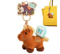 Genérico Plushy Keychain - Horse Key Ring ¦ Chinese New Year Stuffed Animal for Display, Horse Charm with Detailed Style, Plushy Chain for Accessories, Bag Keychain for Styling