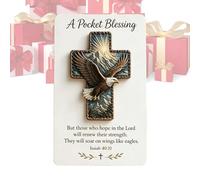 Genérico Pocket Blessing Cross - 10x14cm Cardboard Religious Keepsake, Scripture Gift, Devotional Note, Faith Token | Portable Prayer Keepsakes Spiritual Keepsake For Travel Camping Family Use