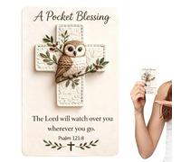 Genérico Pocket Blessing Cross - 10x14cm Cardboard Religious Keepsake, Scripture Gift, Devotional Note, Faith Token | Portable Prayer Keepsakes Spiritual Keepsake For Travel Camping Family Use