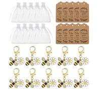 Genérico Pocket Cards - Bee Alloy Memorial Keepsake, Encouragement Animal Hug Pocket with Premium Zinc Alloy Bee Charm, Double-Sided Inspirational Card, Velvet Protective Pouch for Women Men