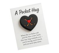 Genérico Pocket Hugs Heart, Thinking Of You Giƒts- Alotozo Hockey Prayer Engraved Wallet Card | Positive Sunflower Doll Crochet,for Birthday Wedding Christmas Mothers Day Valentines