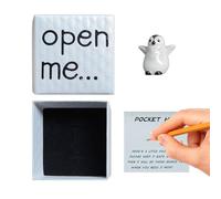 Genérico Pocket Penguin Hug - | Colección de mensajes de abrazos reconfortantes para amigos de la familia, encantadora de notas motivacionales con tarjetas inspiradoras para pr