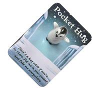 Genérico Pocket-Sized Hugging Turtle, Support Emotional Card With Heartwarming Short Sentences, Lifelike Animal Design, Style May Vary, 1 Turtle + Card