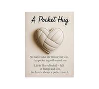 Genérico Pocket Volleyball Hug - Heart Shape Souvenir for Team Spirit | Inspirational Keepsake Card for Players Athletes Coaches Managers Game Days Camps Tournaments Travel Gifting